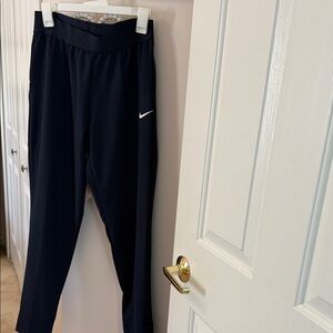 Nike Blue Track Joggers with White Swoosh